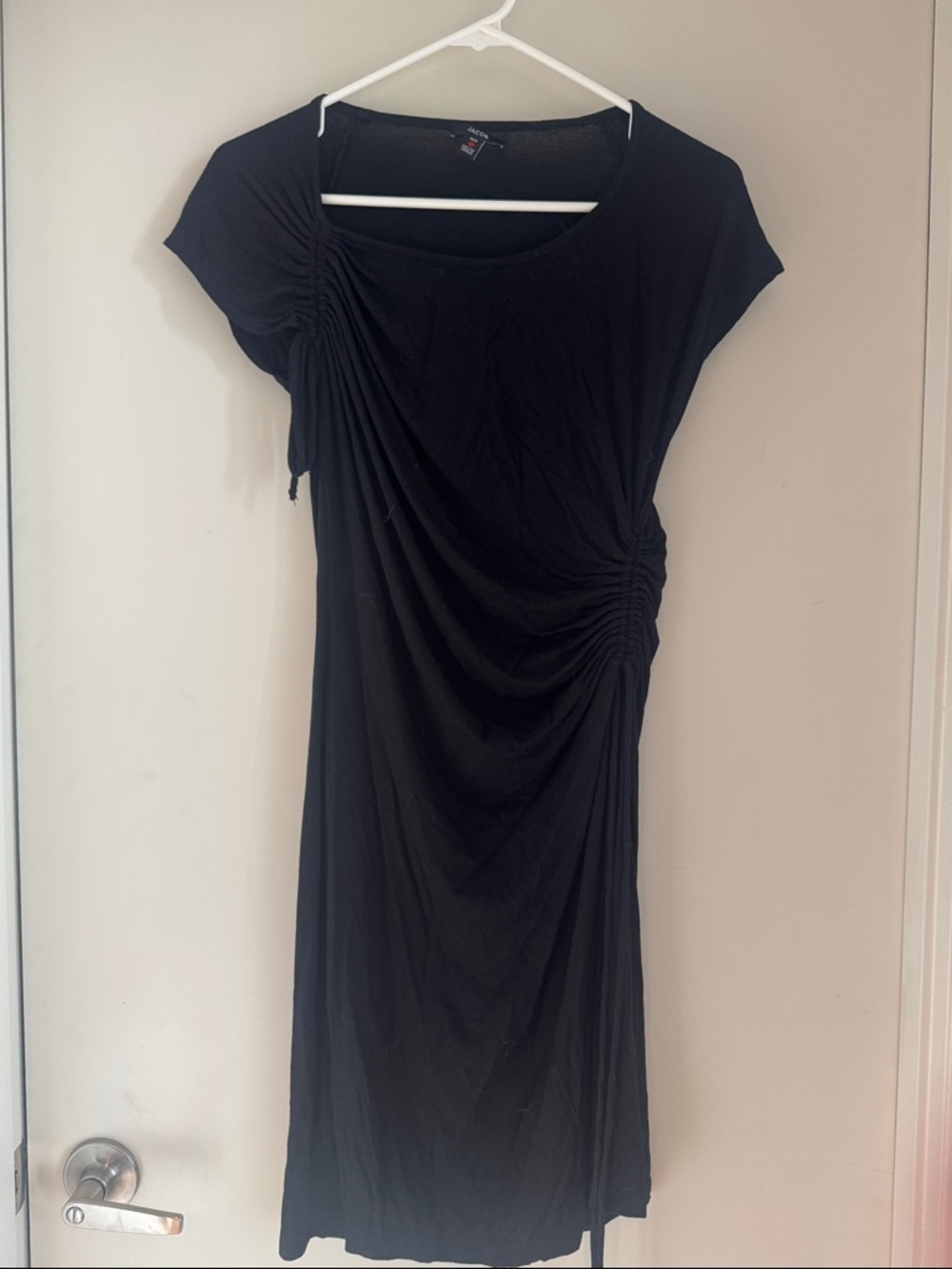 Jacob Black Ruched Side Midi Dress